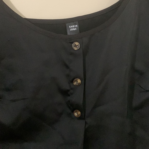 Black Satin Top - Picture 2 of 2